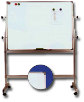 Whiteboards with Reversible Stand & Rollers